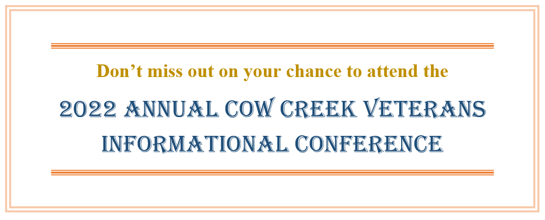 2022 Annual Cow Creek Veterans Conference