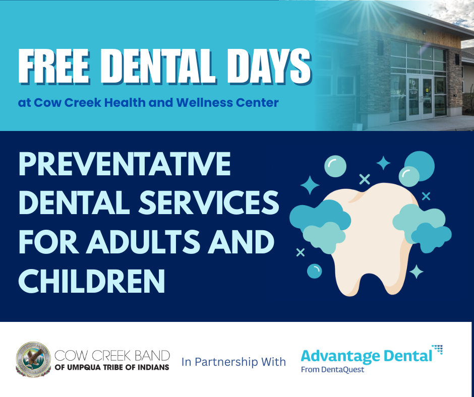Here is your chance to meet with a dental provider to get a free dental screening and preventive services if needed!
