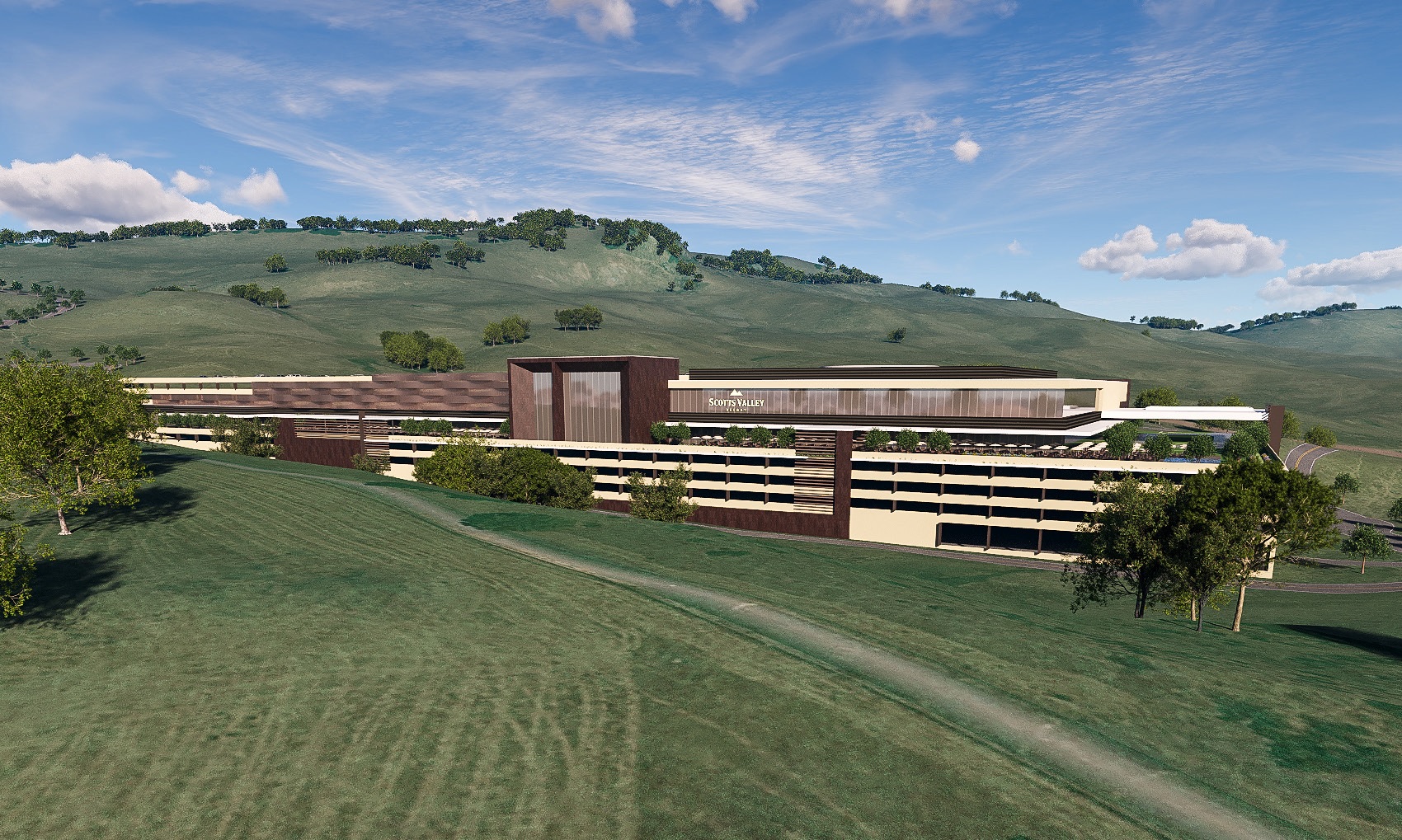 Digital render o the Scotts Valley Casino Project Image source: scottsvalleycasinoea.com